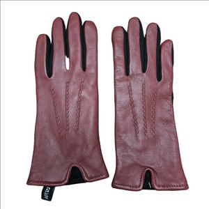 Apt. 9 Women's Burgundy Leather Gloves